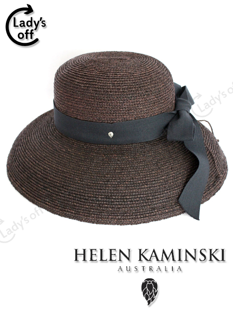 ヘレンカミンスキー[KAMINSKI] リボン麦わら帽子