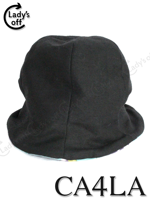 カシラ[CA4LA] ワイヤー入り帽子　黒　ブラック