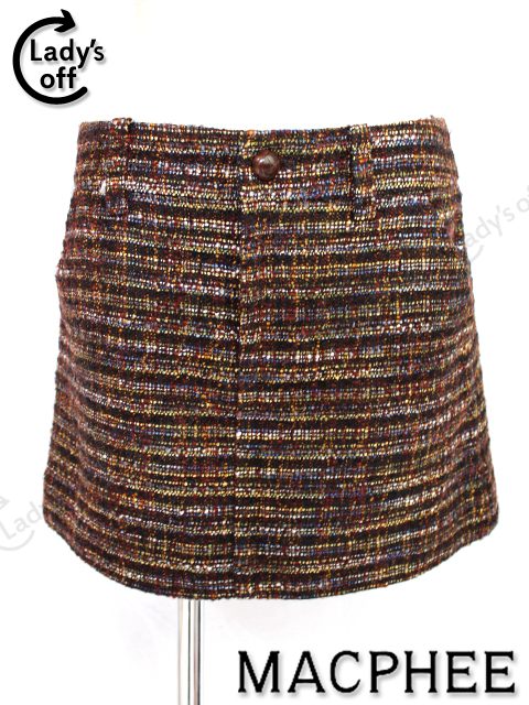 マカフィー [MACPHEE] ツイード 台形 スカート