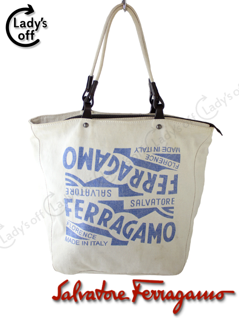 フェラガモ[Ferragamo] ロゴ キャンバス トート バッグ | 買取実績 | レディースオフ