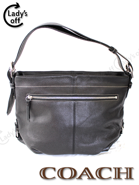 コーチ[COACH] レザー ショルダーバッグ ブラック