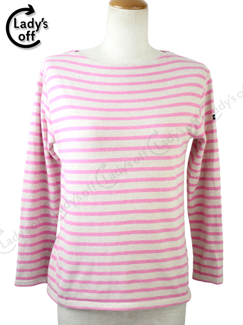 セントジェームス 長袖　ボーダーニット　サイズ40 ピンク セントジェームス[SAINT JAMES] ボーダー ニット ピンク [0] | 買取