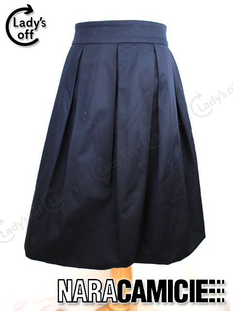 ナラカミーチェ プリーツスカート バルーンスカート [I] 紺 mix-9301