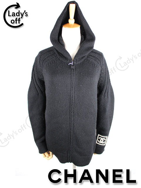 CHANEL ニットジップパーカー スポーツライン