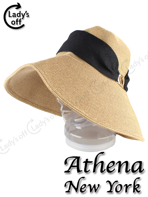 アシーナニューヨーク [Athena New York] リボン 麦わら帽子