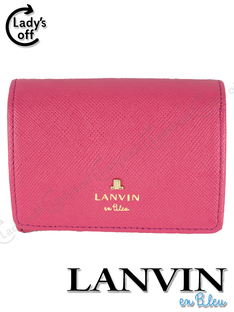 ランバン オンブルー ［ LANVIN ］ コンパクト 三つ折り 財布 ピンク
