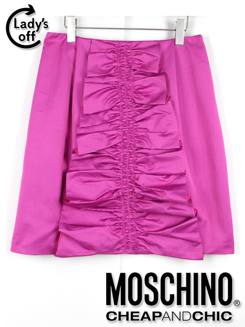 モスキーノ ［ MOSCHINO CHEAPANDCHIC ］ ビッグ フリル スカート ピンク レディース ボトムス タイツスカート ペンシルスカート