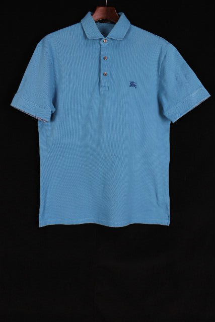 バーバリーブラックレーベル ［ BURBERRY ］ ホースマーク ポロシャツ ブルー 半袖 SIZE［3］ メンズ トップス カットソー