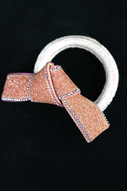 シュガーシリーズ ドレスゴム ピンク スワロフスキー ヘアゴム シュシュ