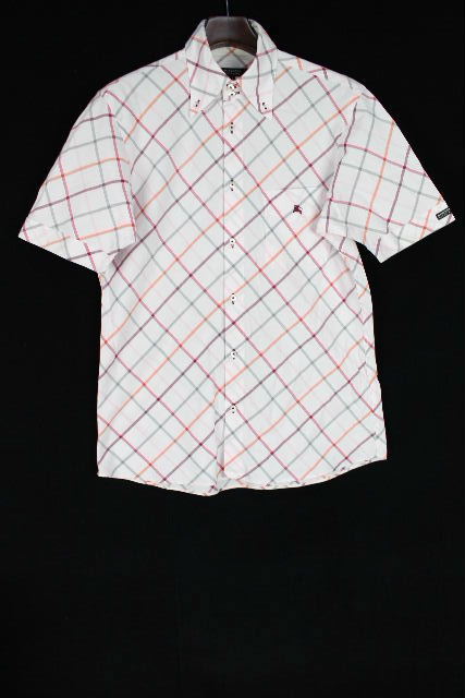 バーバリーブラックレーベル [ BURBERRY ] チェック柄 ボタンダウンシャツ 半袖 SIZE[2] メンズ トップス シャツ | 買取