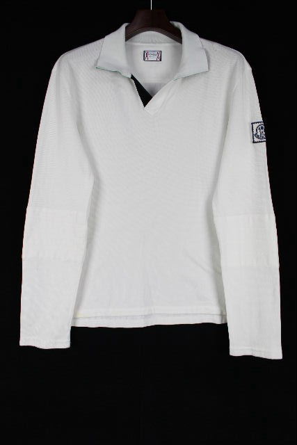 モンクレール ガムブルー [MONCLER] カットソー ポロシャツ ホワイト 白 長袖 SIZE[L] メンズ トップス | 買取実績