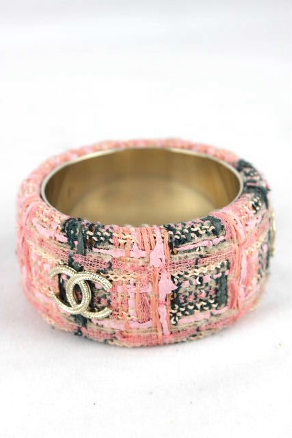 シャネル ［ CHANEL ］ ツイード ココマーク バングル ピンク SIZE［S］ レディース アクセサリー ブレスレット