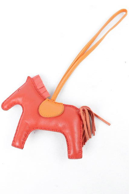 エルメス [ HERMES ] レザー バッグチャーム ロデオ MM レッド×オレンジ アニョーミロ アクセサリー バッグチャーム