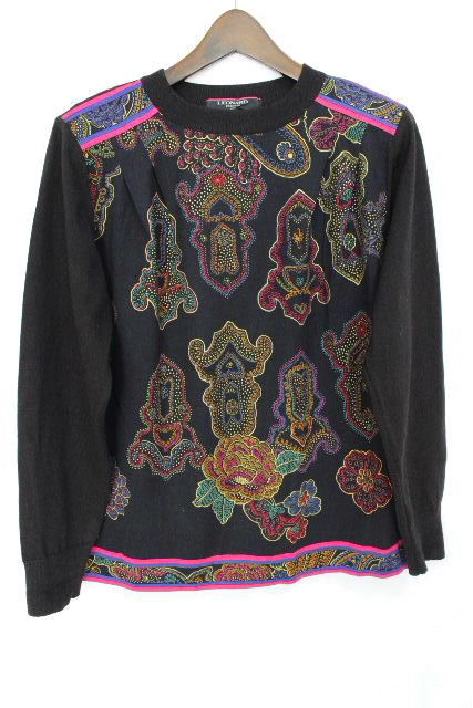 レオナール ［ LEOMARD ］ プルオーバー ニット セーター ブラック 黒 長袖 SIZE［L］ レディース トップス チュニック