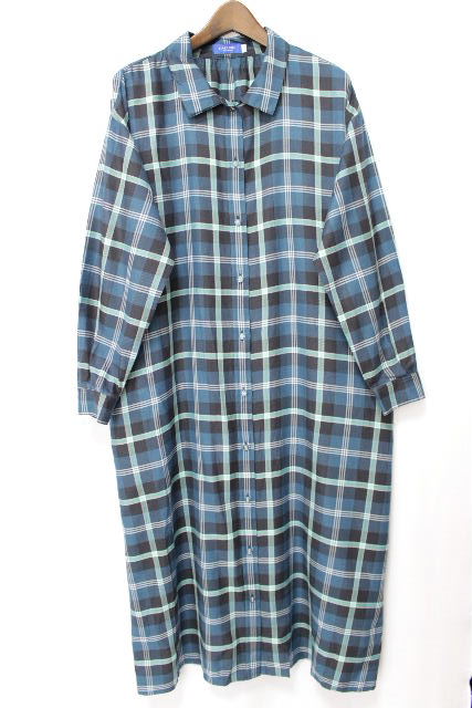 ブルーレーベルクレストブリッジ ［ BLUELABEL ］ ベルト チェック柄 シャツ ワンピース SIZE［38］ レディース ロング ワンピース ワンピ