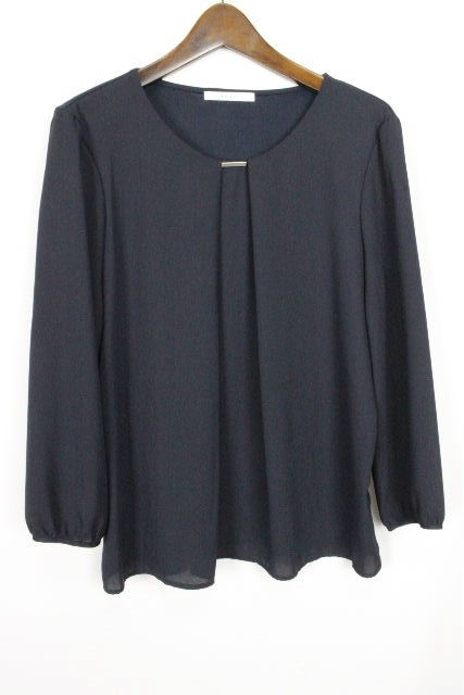 アナイ ［ ANAYI ］ とろみ ブラウス ネイビー 紺色 長袖 SIZE［38］ レディース プルオーバー カットソー