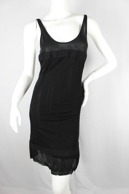 シャネル [ CHANEL ] 07P キャミ ワンピース ブラック 黒 SIZE［38］ レディース フレアー ワンピ