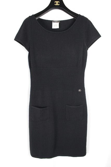 シャネル ［ CHANEL ] P37 ポケット フレアーワンピース ブラック 黒 SIZE［42］ レディース ワンピース ワンピ