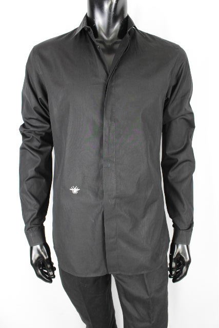 ディオールオム [ Dior Homme ] BEE ドレスシャツ ブラック 黒 長袖 SIZE[38] メンズ ディオール シャツ ビー 蜂