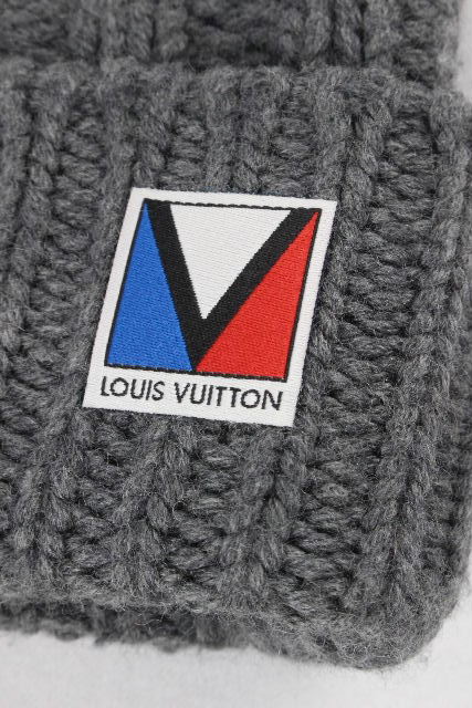 ルイヴィトン [ LOUISVUITTON ] ガストンV ニット帽子 グレー メンズ レディース ヴィトン ビトン ニット帽 帽 | 買取