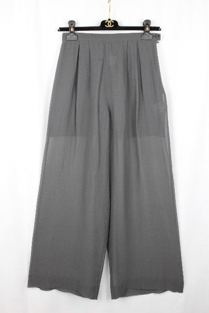 シャネル ［ CHANEL ] 98C 重ね着風 シルク ワイドパンツ グレー系 P9931 SIZE[38] レディース ボトムス パンツ
