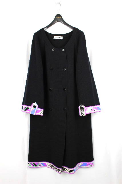 レオナール ［ LEONARD ］ ニット コート ブラック 黒 SIZE[L] レディース ロングジャケット ポンチョ ケープ ワンピース ドレス