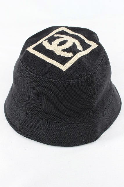 シャネルスポーツライン ［ CHANEL ] ココマーク ハット ブラック 黒 SIZE[M] レディース メンズ 帽子 帽