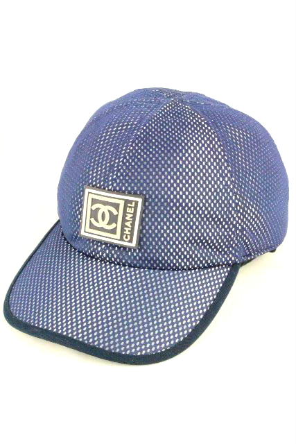 シャネル ［ CHANEL ] スポーツライン メッシュ キャップ ネイビー 紺色 レディース メンズ スポール ベースボールキャップ 帽子 帽