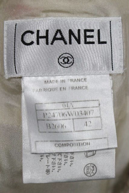 04A P24792 シャネル CHANEL ツイード セットアップ スーツ ノーカラー ジャケット スカート [44/42]