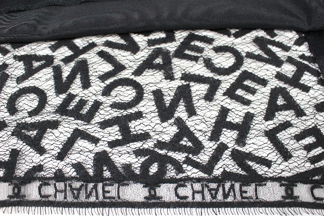 98A P12204 シャネル CHANEL 総レース ココマーク ロゴ ロングスカート ブラック レディース ワンピース スカート