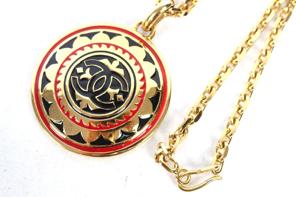 シャネル CHANEL ビッグ ペンダント ネックレス VINTAGE ヴィンテージ品 B638/T20/IU31